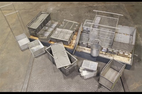 Kerry - Selection of 26 Stainless Steel Work Baskets, some