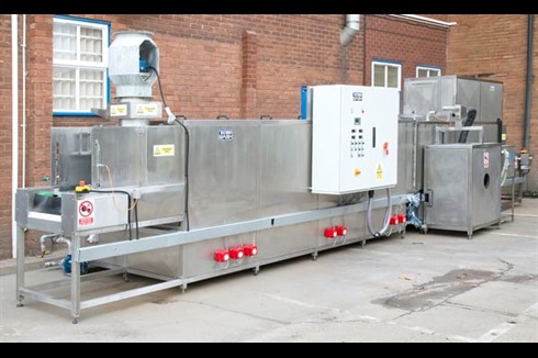 Technowash - AQC500- 5 Inline Flat Bed Conveyor Spray Wash