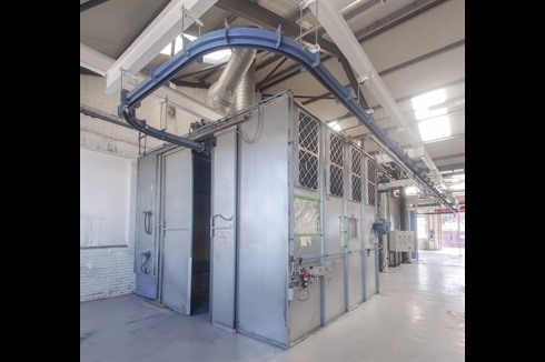 _Unknown / Other - Manual Wet Back Spray Booth with Conveyor & Oven